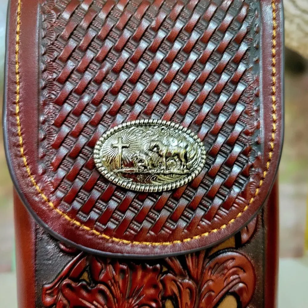 Praying Cowboy Western Phone Holster for XL phones gift item for him